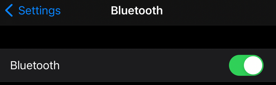 Bluetooth On Screenshot - iOS