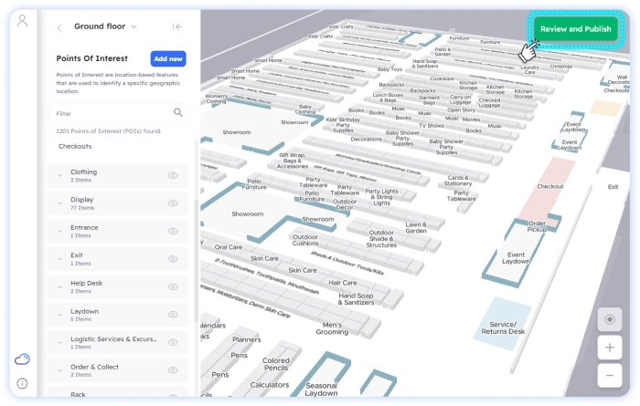 review and publish map content