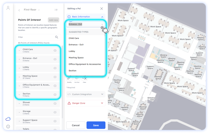 suggested map content type