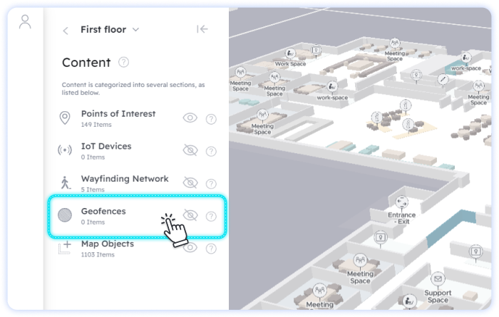 Access Beacon Geofence on the Content page