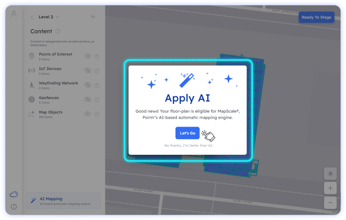 Run MapScale notification