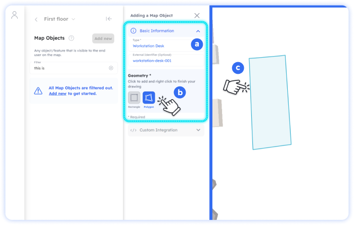 Add map objects details on Pointr Cloud Dashboard