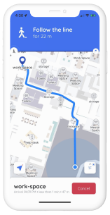 Dynamic wayfinding on Mobile Map